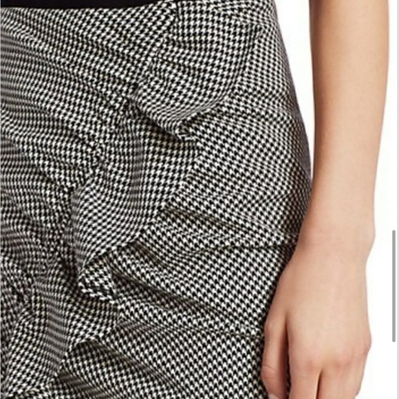 A.L.C. Preppy Jupiter Houndstooth Ruffle front Mini Skirt. NWT. Size 10. - Picture 5 of 11